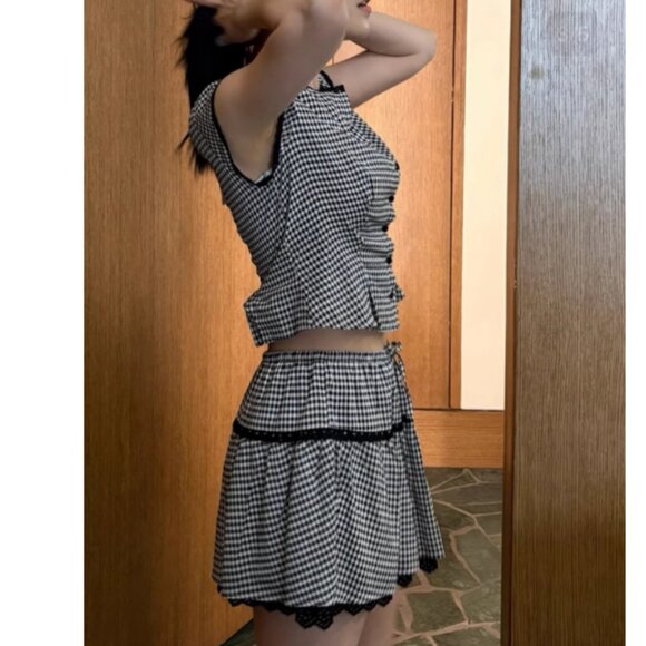 Reformation Valetta Two Piece - Remy Check - Picture 8 of 9